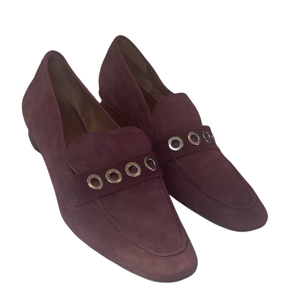 Bernardo Jaden Burgundy Suede Eyelet Loafer Flats Women's Shoes Size 9